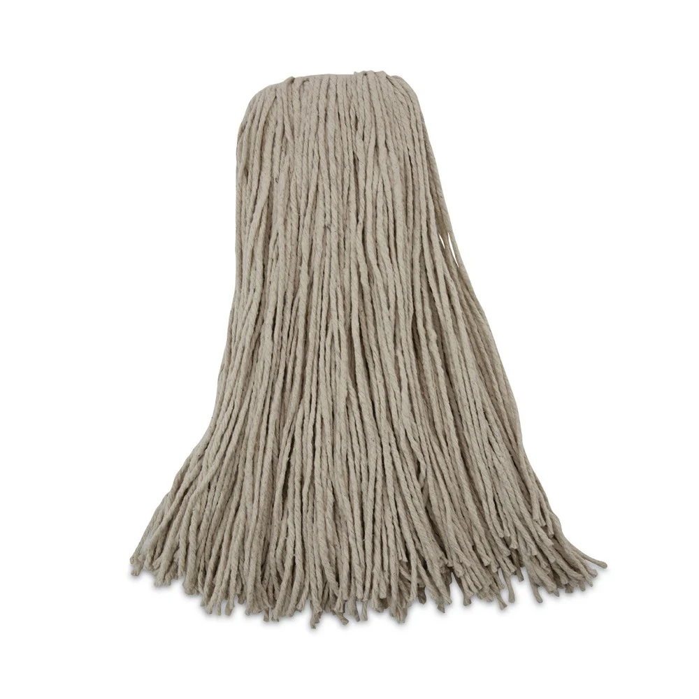 Boardwalk 32 oz. Economical Lie-Flat Cotton Fiber Mop Head - White (12/Carton)