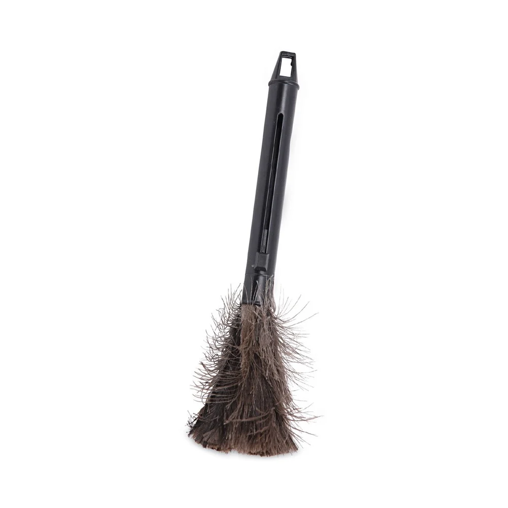 Boardwalk 9 in. to 14 in. Retractable Plastic Handle Feather Duster - Black