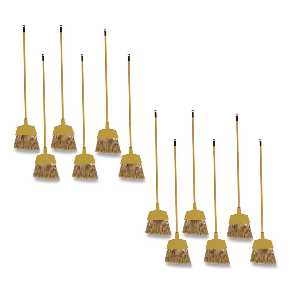 Boardwalk 53 in. Handle Poly Bristle Angler Broom - Yellow (1-Dozen)