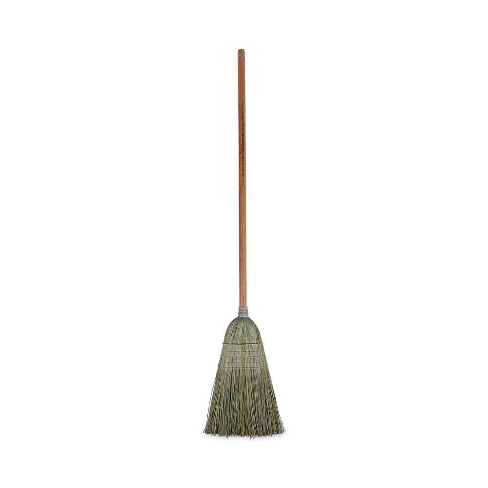 Boardwalk Yucca Corn Fiber Bristle Warehouse Brooms with 56 in. Handle - Natural (12/Carton)