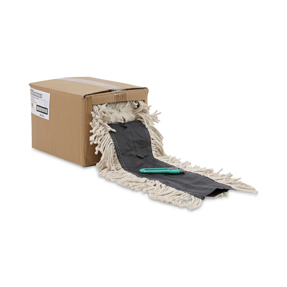 Boardwalk 5 in. Flash forty Disposable Cotton Dust Mop Head - Natural