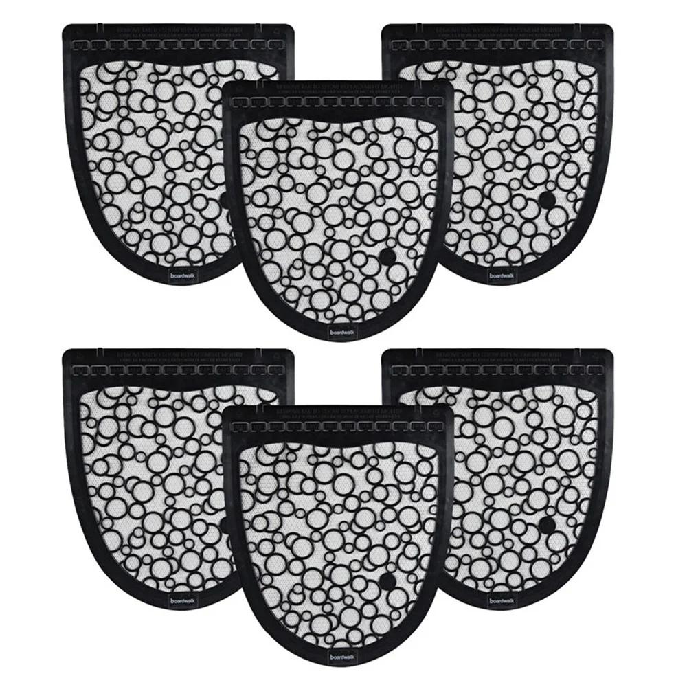 Boardwalk 17.5 in. x 20 in. Disposable Urinal Floor Mat 2.0 - Black/White Slip-Resistant Surface (6/Carton)