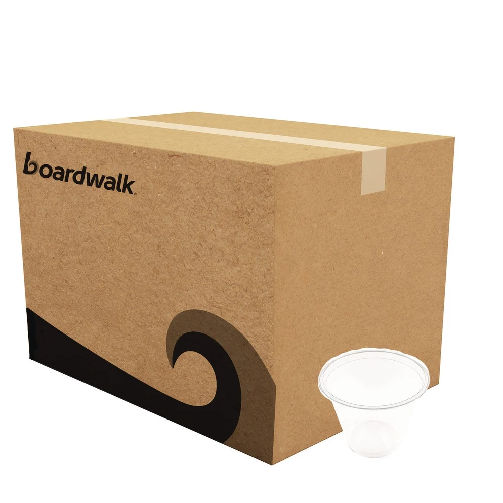 Boardwalk 9 oz. Squat PET Cold Cups - Clear (1000/Carton)