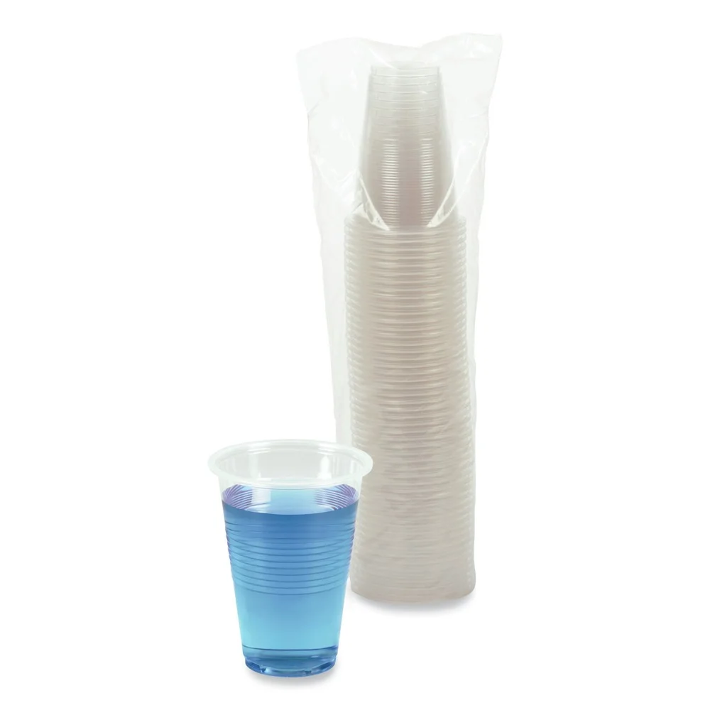 Boardwalk BWKTRANSCUP16PK 16 oz. Polypropylene Plastic Cold Cups - Translucent (50 /Pack)