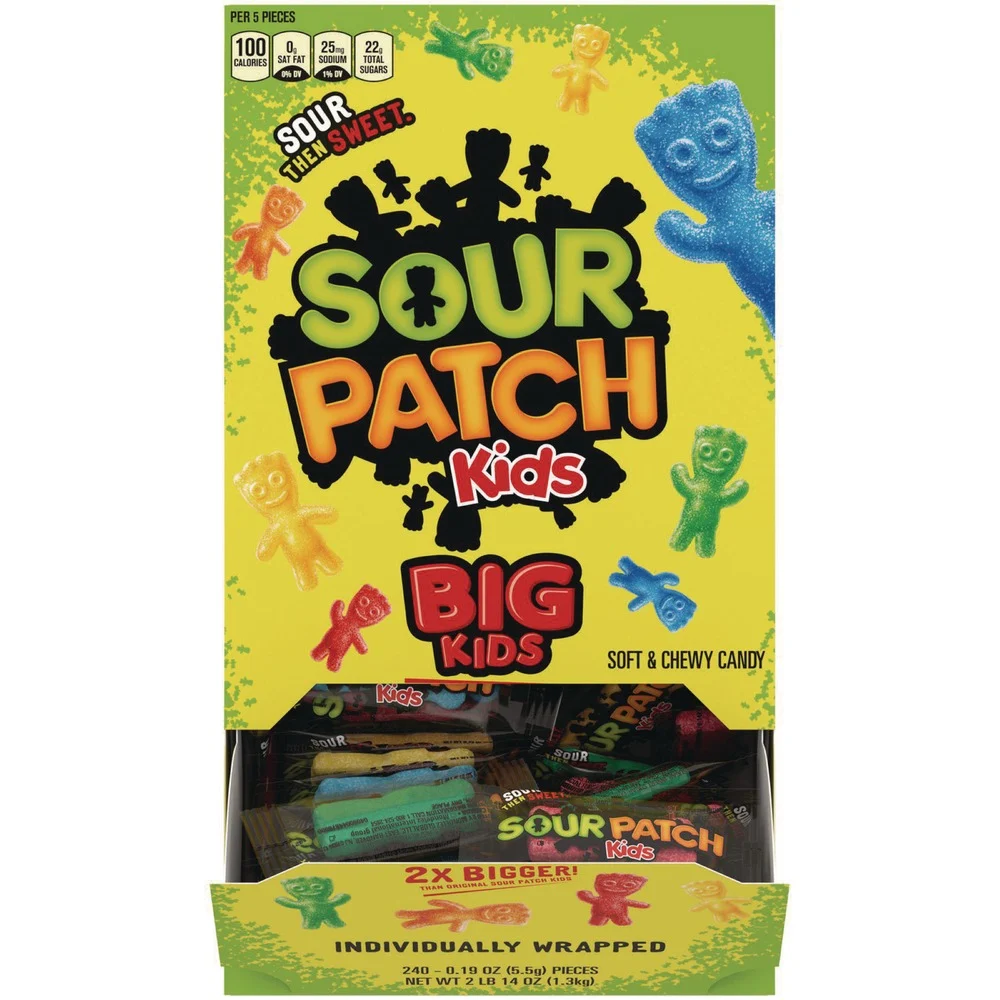 Sour Patch Grab-and-Go Fruit Flavored Candy (240 Pieces/Box)