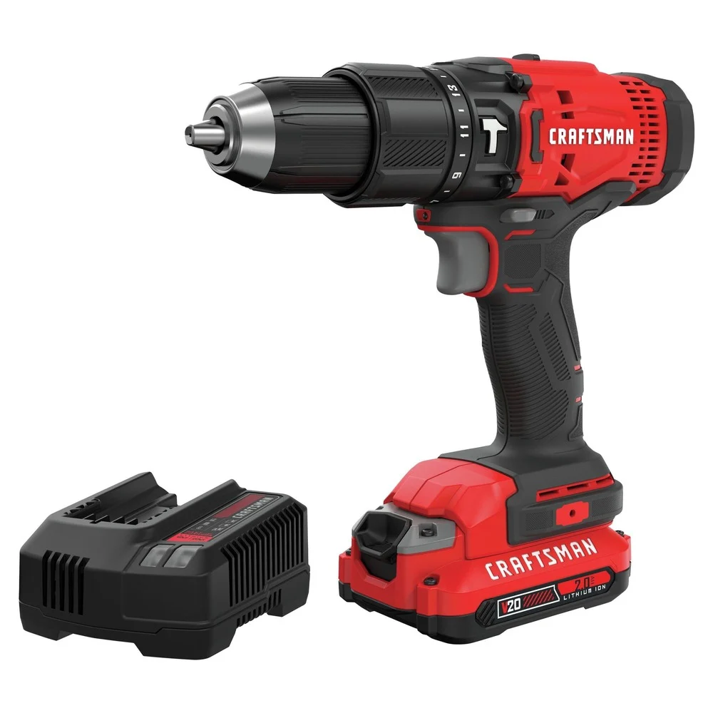 Factory Reconditioned Craftsman V20 Lithium-Ion 1/2 in. Cordless Hammerdrill Kit (2 Ah)