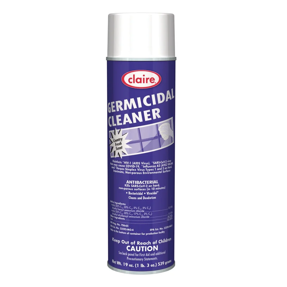 Claire 19 oz. Aerosol Spray Germicidal Cleaner - Country Fresh Scent (1-Carton)