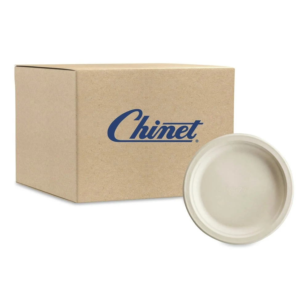 Chinet 25774 6 in. Diameter Paper Pro Round Plates - White (1000/Carton)