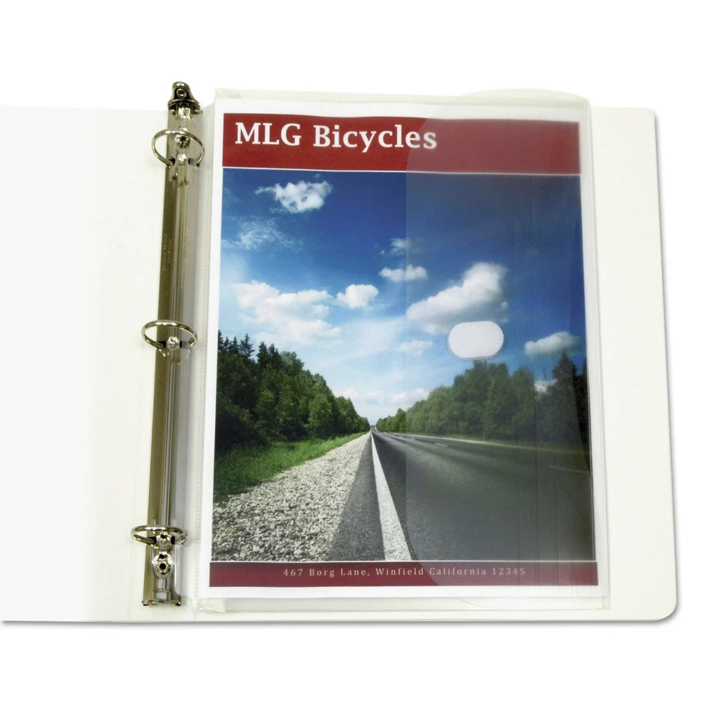 C-Line 9.25 in. x 11.5 in. Poly Binder Pockets - Clear (5/Pack)