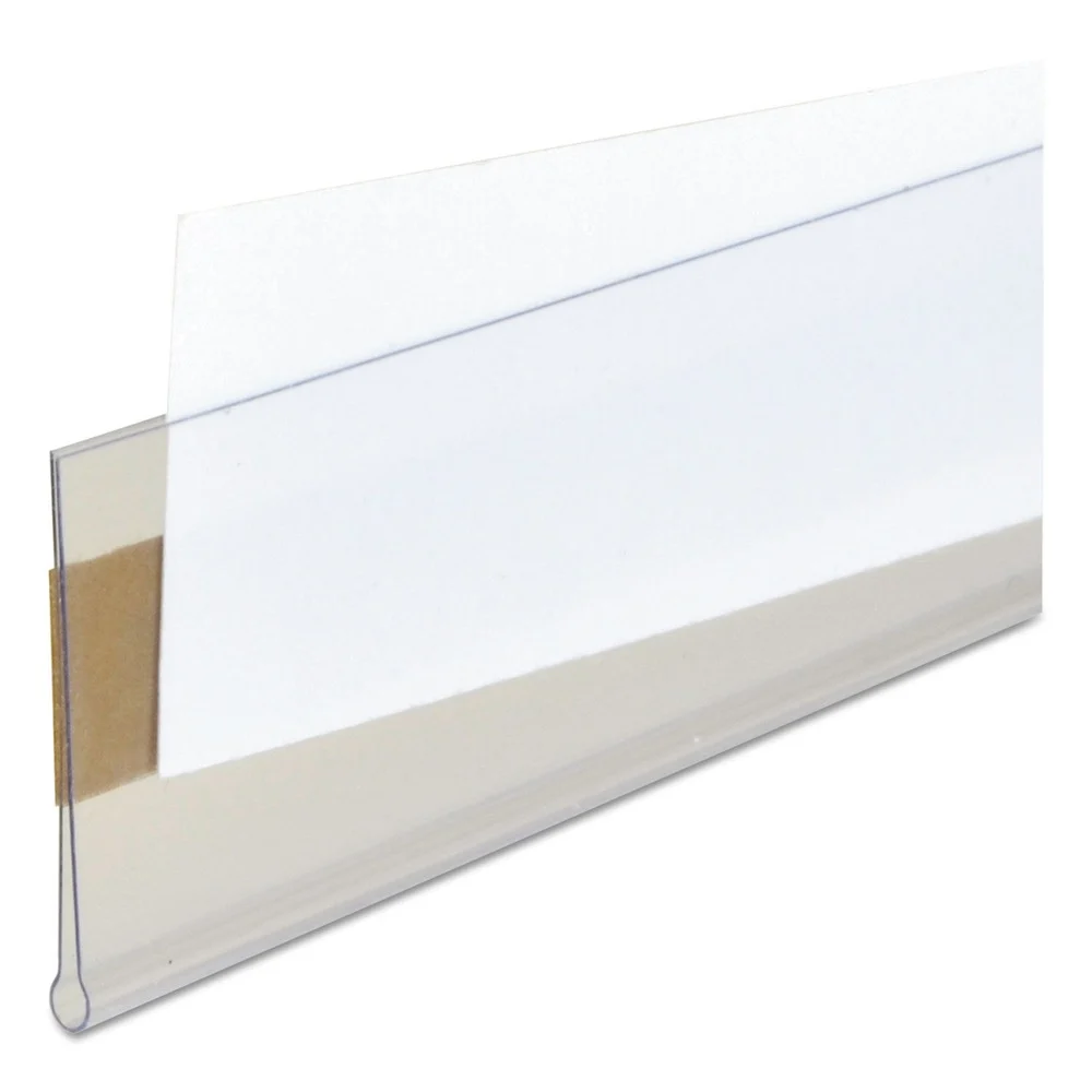 C-Line 1 in. x 6 in. Top Load Self-Adhesive Label Holders - Clear (50/Pack)