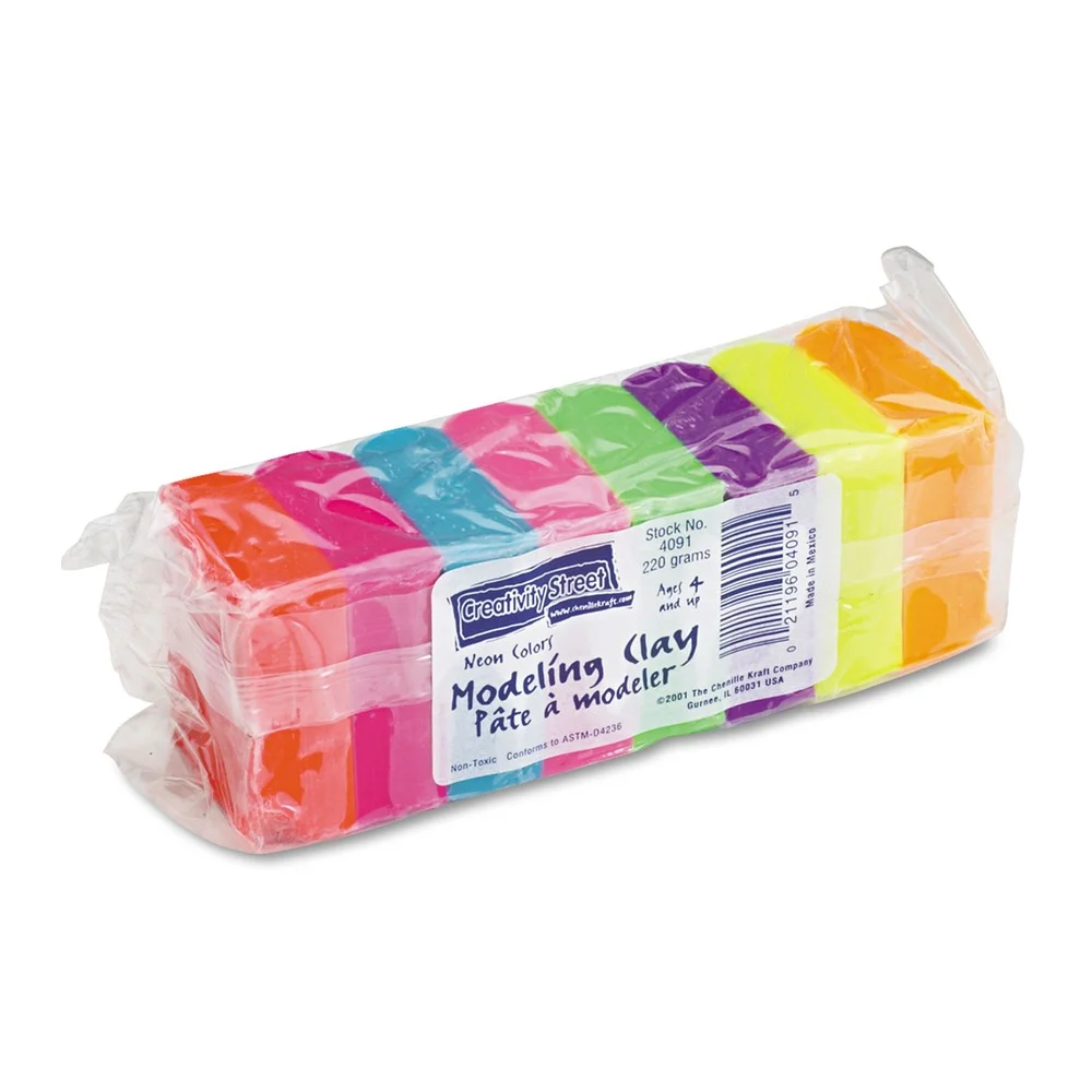 Creativity Street PAC4091 220 g Modeling Clay Assortment - Assorted Neon (1/Pack)