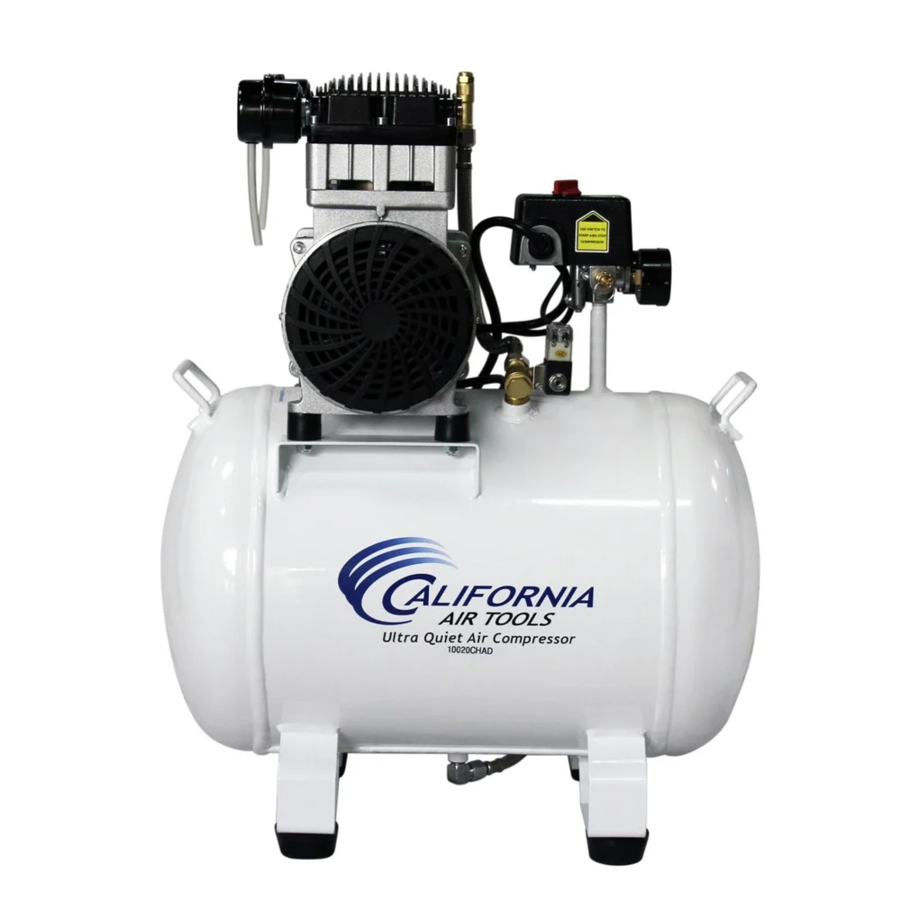 California Air Tools 2 HP 10 Gallon Ultra Quiet and Oil-Free Hot Dog Air Compressor with Auto Drain