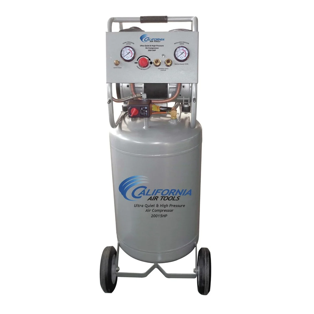 California Air Tools 1.5 HP 20 Gallon 175 PSI Ultra Quiet and Oil-Free Dolly Air Compressor with Auto Drain