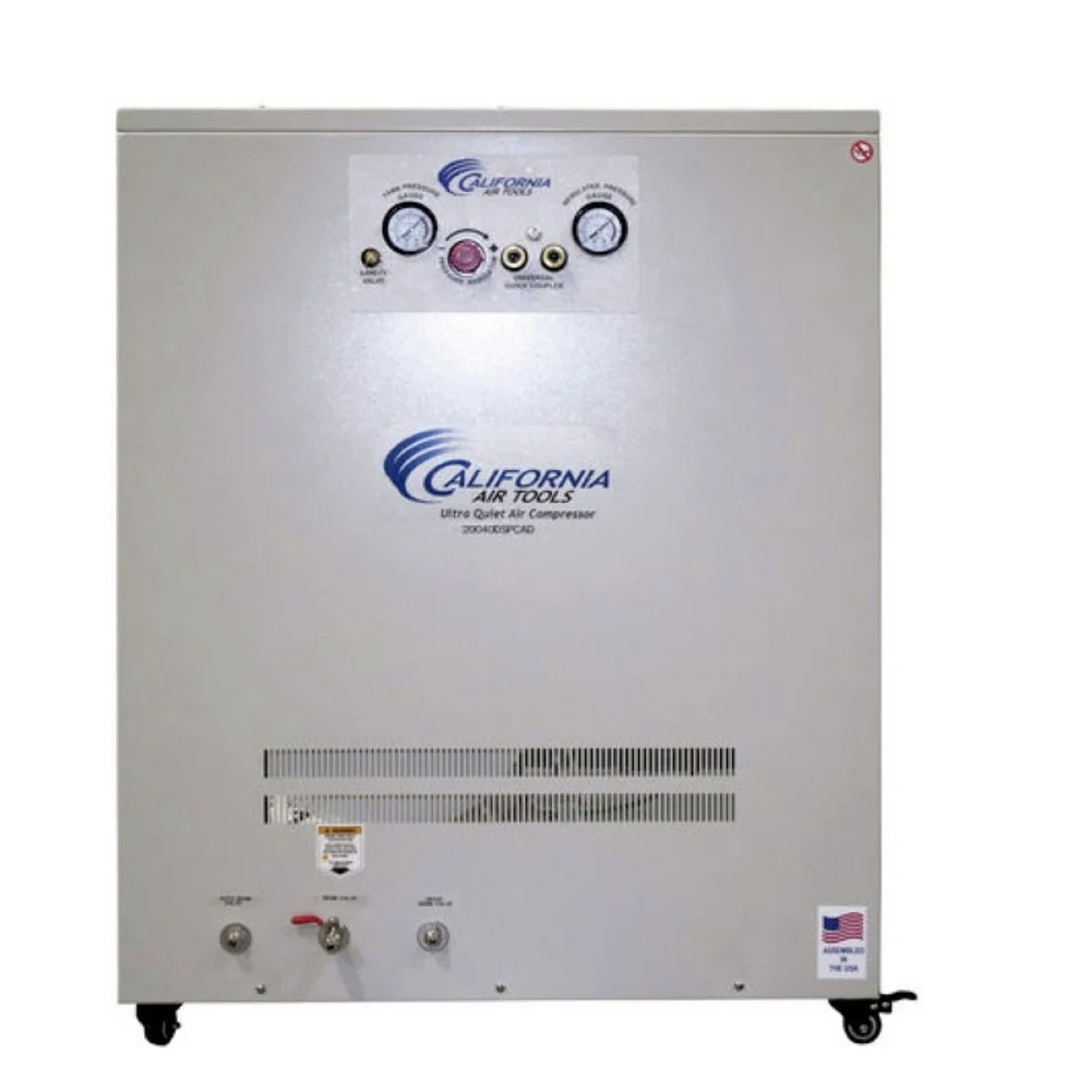 California Air Tools 4 HP 20 Gallon Ultra Quiet and Oil-Free Dolly Air Compressor with Sound Proof Cabinet, Air Dryer and Auto Drain