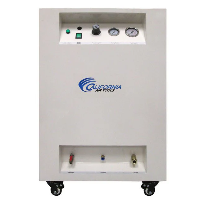 California Air Tools 8010DSPC 1 HP 8 Gallon Ultra Quiet and Oil-Free Dolly Air Compressor with Sound Proof Cabinet and Air Dryer