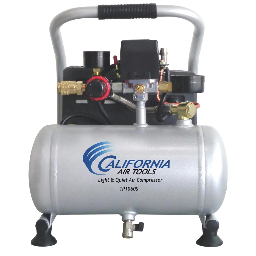 California Air Tools 0.6 HP 1 Gallon Light and Quiet Steel Tank Hand Carry Air Compressor