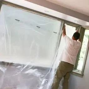 Cling Cover® Self-Adhering Plastic Sheeting