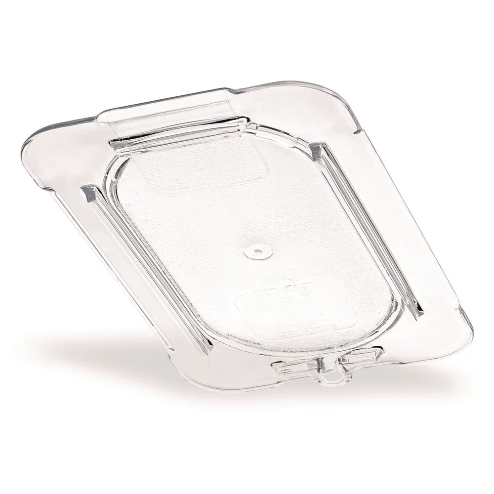 Carlisle 10336U07 4.31 in. x 6.88 in. x 0.44 in. StorPlus Polycarbonate Flat Universal Plastic Lid - Clear
