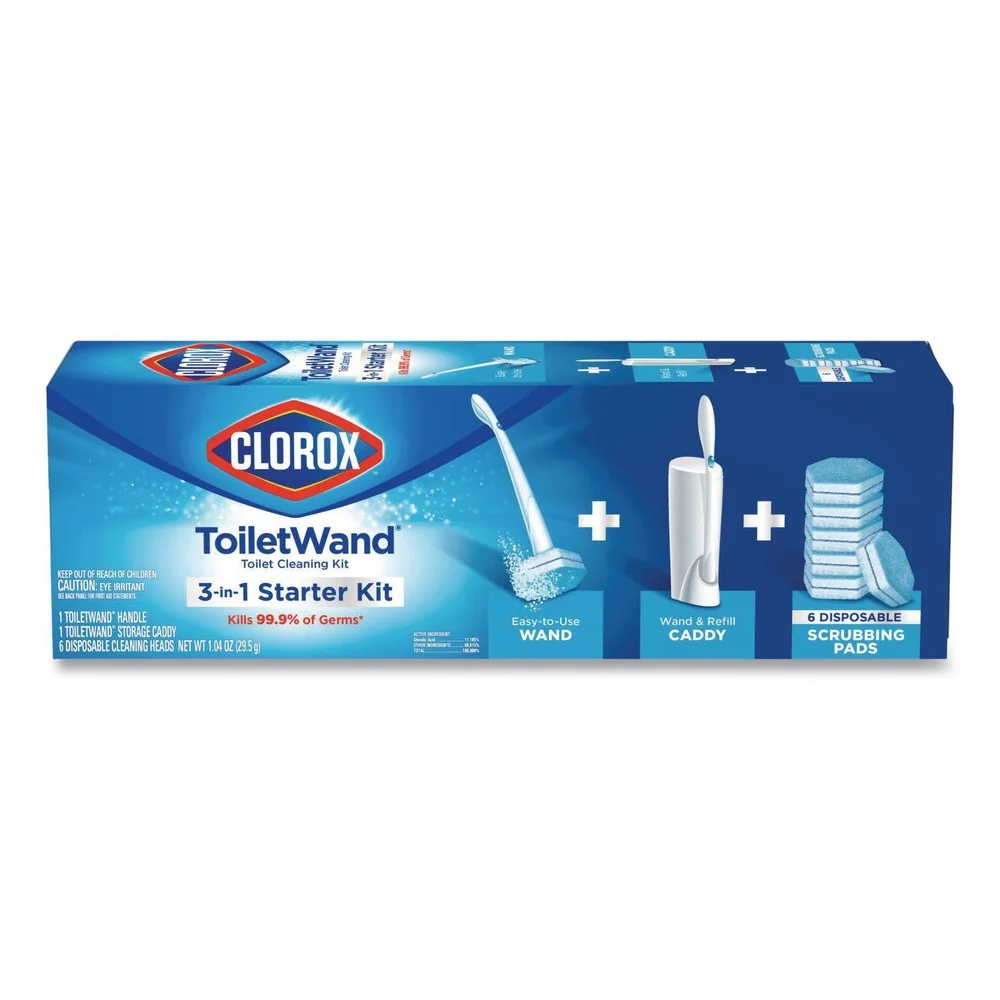 Clorox ToiletWand Disposable Toilet Cleaning System with Caddy and Refills - White (1-Kit)