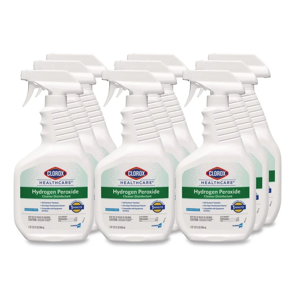 Clorox Healthcare 32 oz. Spray Bottle Hydrogen-Peroxide Cleaner/Disinfectant (9/Carton)