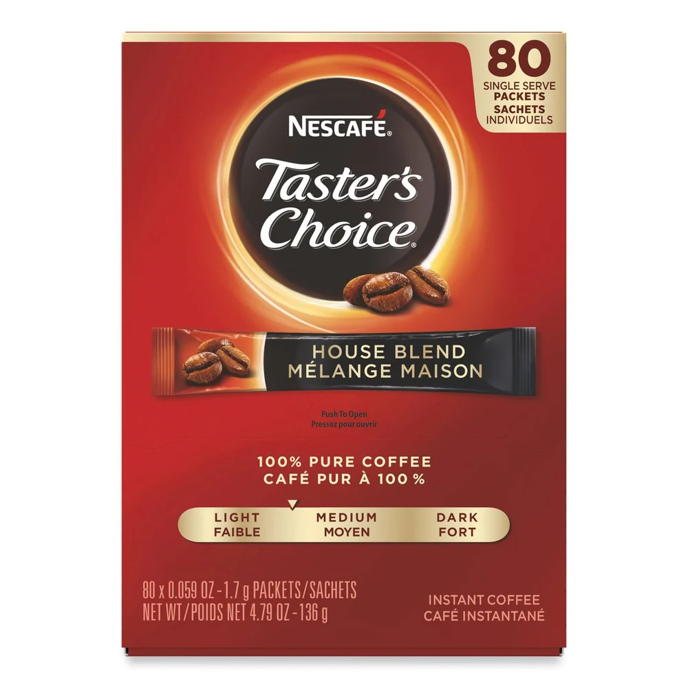 Nescafe 11005773 Taster's Choice Stick Pack - House Blend (80/Box)
