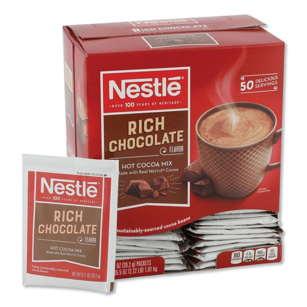 Nestle 0.71 oz. Hot Cocoa Mix - Rich Chocolate (50/Box)