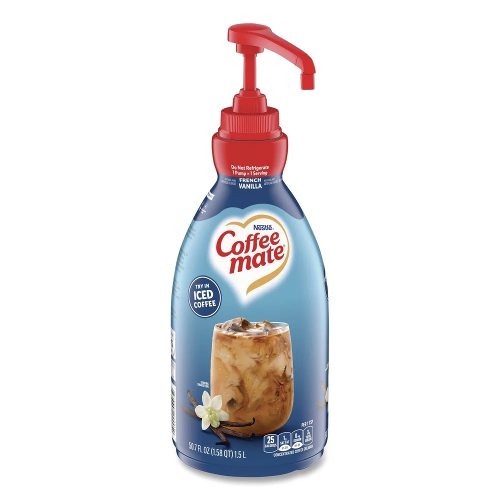 Coffee-Mate 1.5 Liter Liquid Coffee Creamer Pump Bottle - French Vanilla
