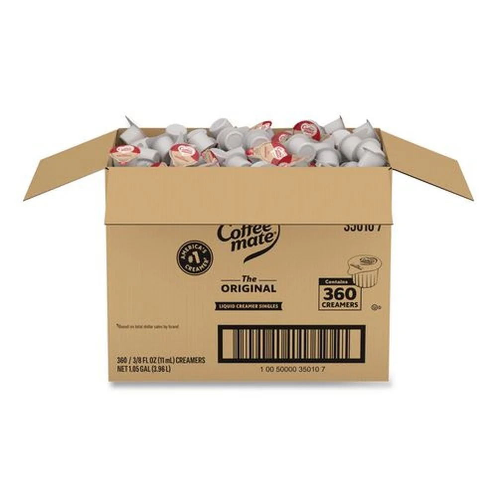 Coffee-Mate 0.38 oz Liquid Coffee Creamer Mini-Cups - Original (360/Carton)