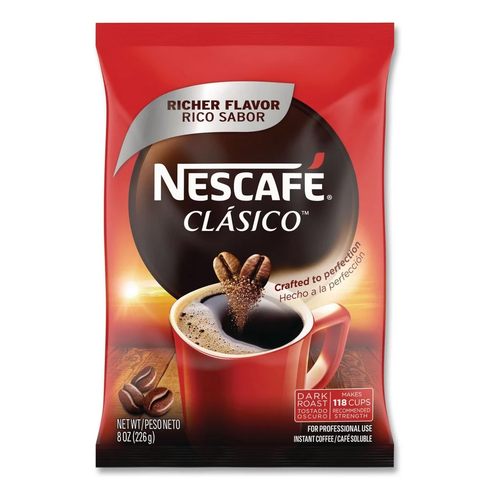 Nescafe 8 oz Pouch Clasico Dark Roast Instant Coffee