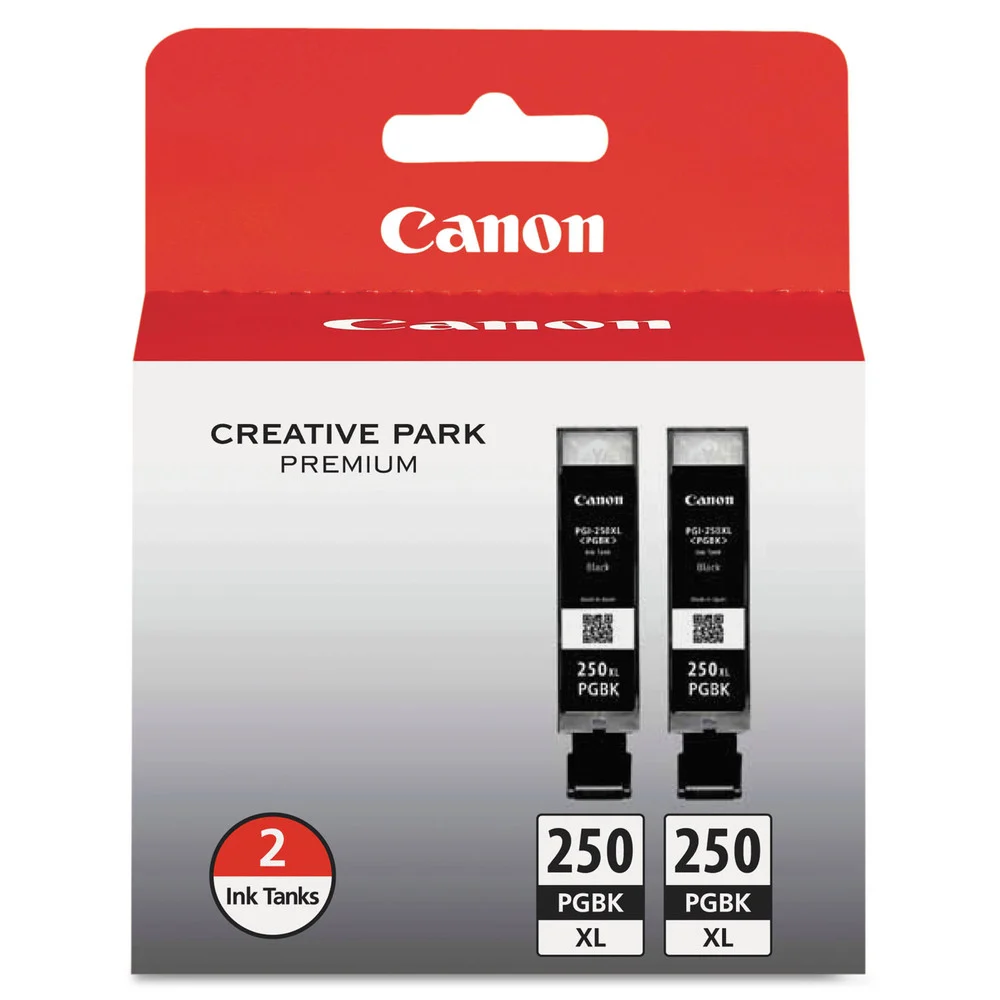 Canon 500 Page-Yield (PGI-250XL) ChromaLife100plus High-Yield Ink - Black (2/Pack)