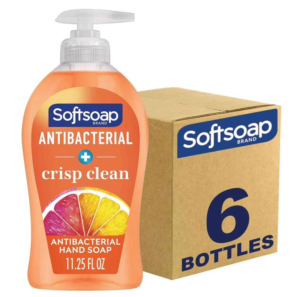 Softsoap 11.25 oz. Pump Bottle Antibacterial Hand Soap - Crisp Clean Scent (6/Carton)