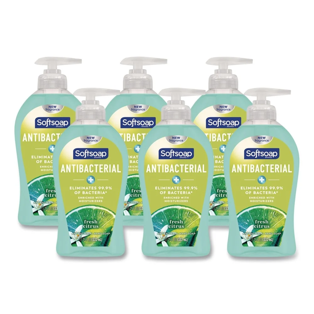 Softsoap 11.25 oz. Pump Bottle Antibacterial Hand Soap - Fresh Citrus Scent (6/Carton)