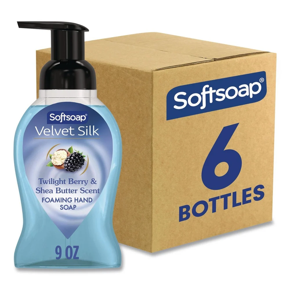 Softsoap Velvet Silk 9 oz Foaming Liquid Hand Soap - Twilight Berry and Shea Butter (6/Carton)