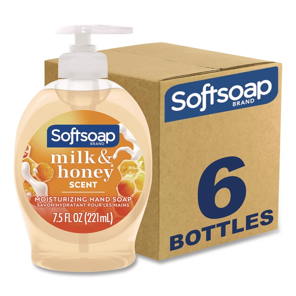 Softsoap 7.5 oz Liquid Hand Soap Pumps - Milk and Honey Scent (6/Carton)