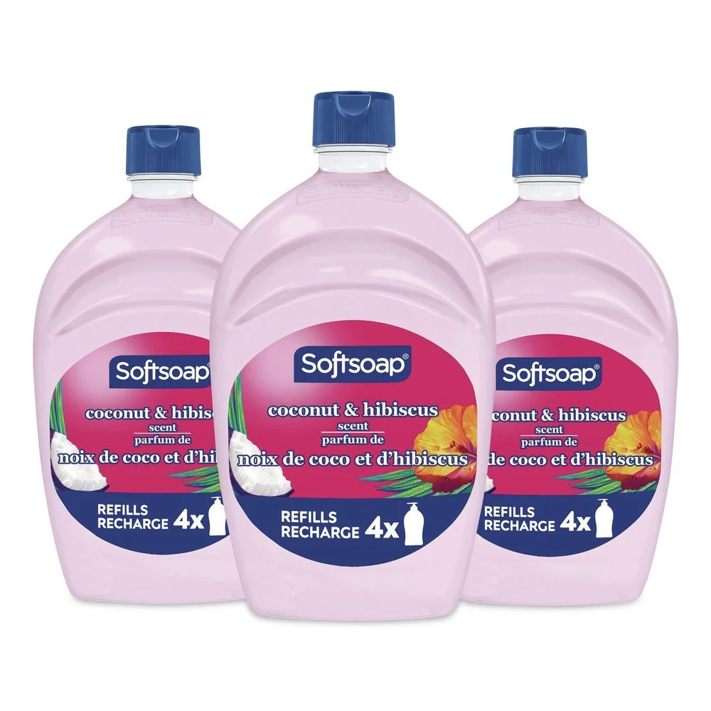 Softsoap 50 oz Liquid Hand Soap Refills - Coconut and Hibiscus Scent (3/Carton)