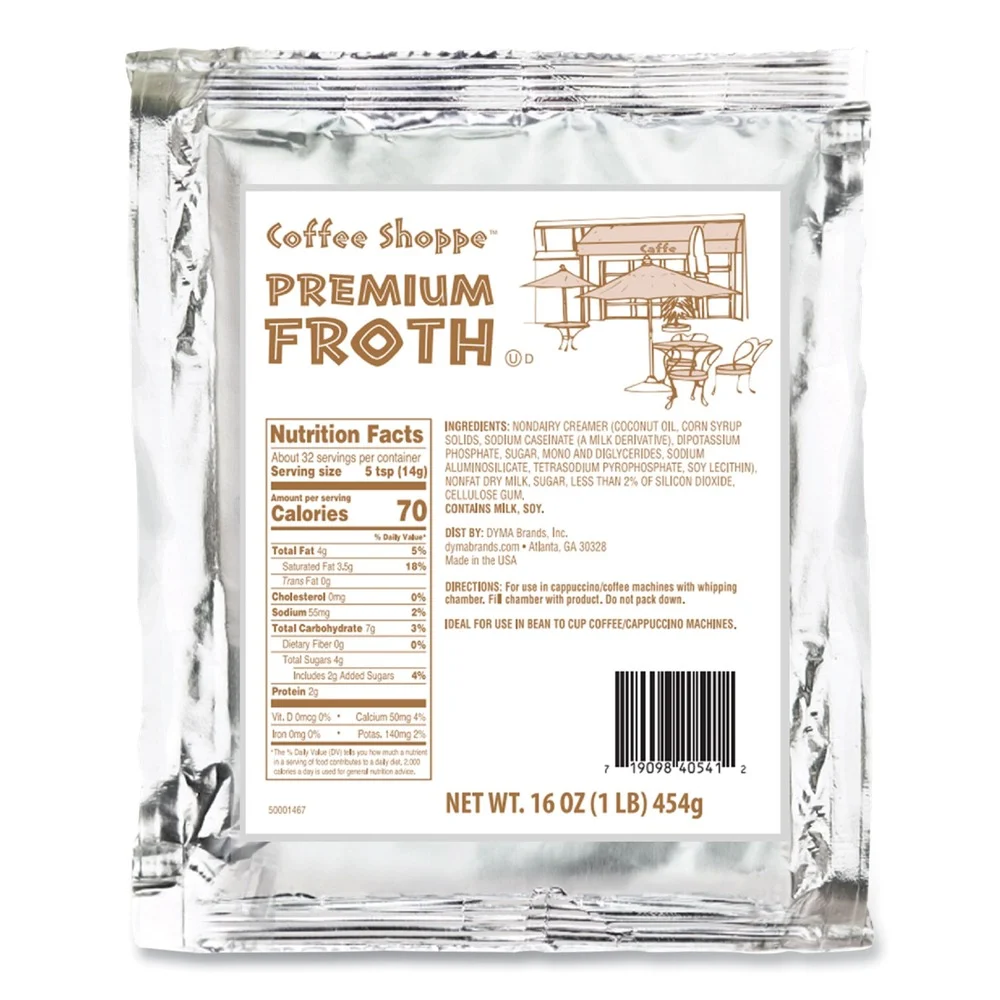 Coffee Shoppe 1 lb Premium Froth Topping Bag