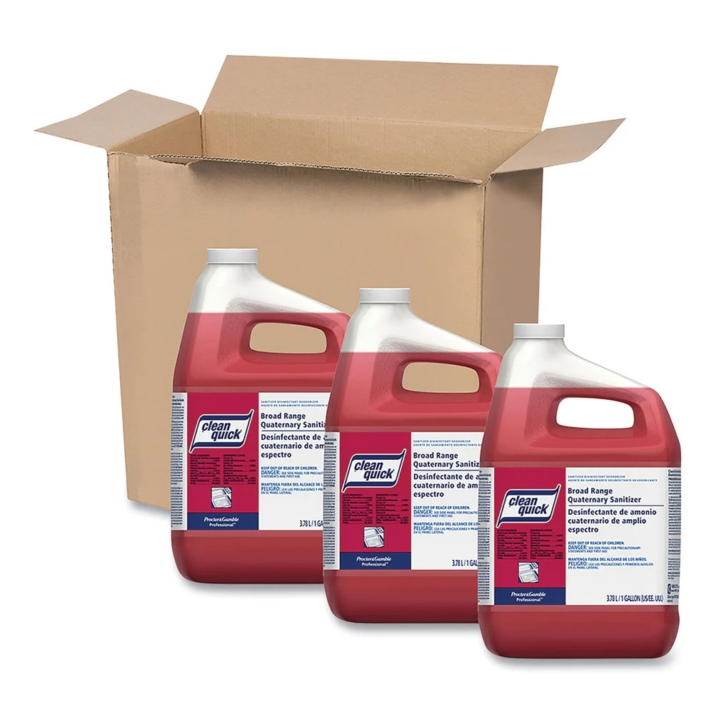 Clean Quick 07535 1 Gallon Broad Range Quaternary Sanitizer - Sweet Scent (3/Carton)