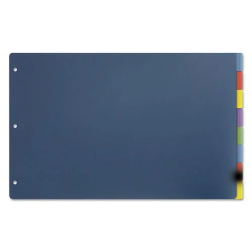 Cardinal 11 in. x 17 in. 8-Tab Tabloid-Size Poly Index Divider - Assorted (4/Pack)