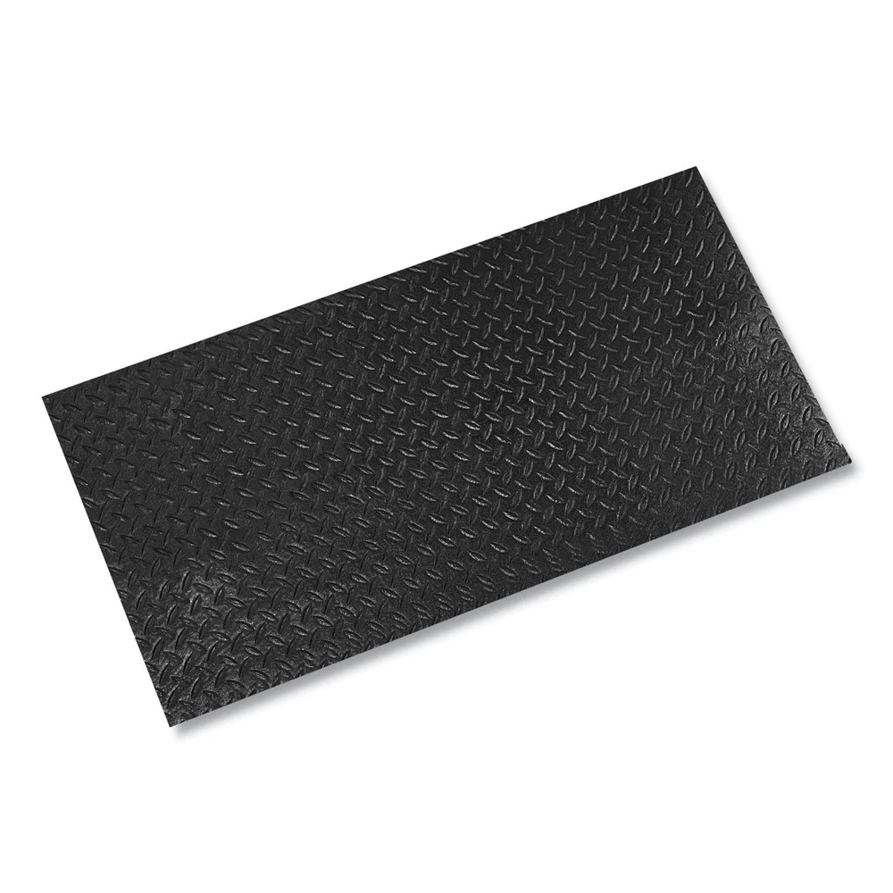 Crown 24 in. x 36 in. Tuff-Spun Foot-Lover Rectangular Diamond Surface Mat - Black