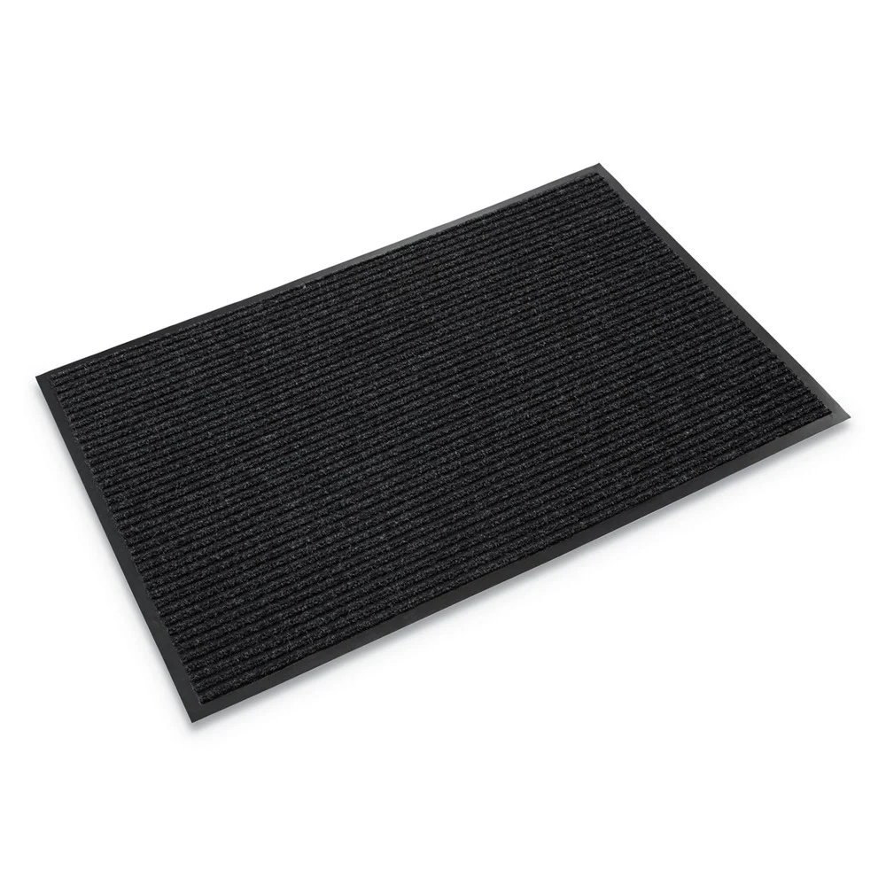 Crown 36 in. x 48 in. Polypropylene Needle-Rib Wiper/Scraper Mat - Charcoal