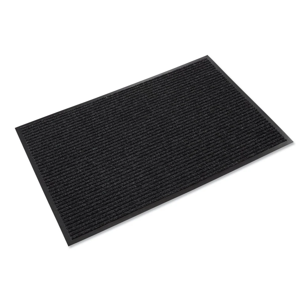 Crown 36 in. x 60 in. Polypropylene Needle Rib Wipe and Scrape Mat - Charcoal