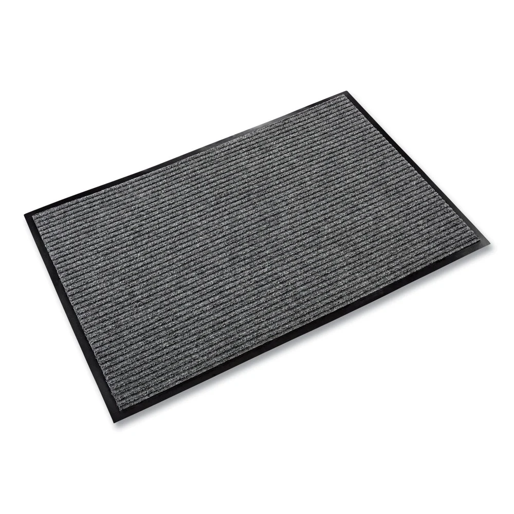 Crown 48 in. x 72 in. Polypropylene Needle Rib Wipe and Scrape Mat - Gray