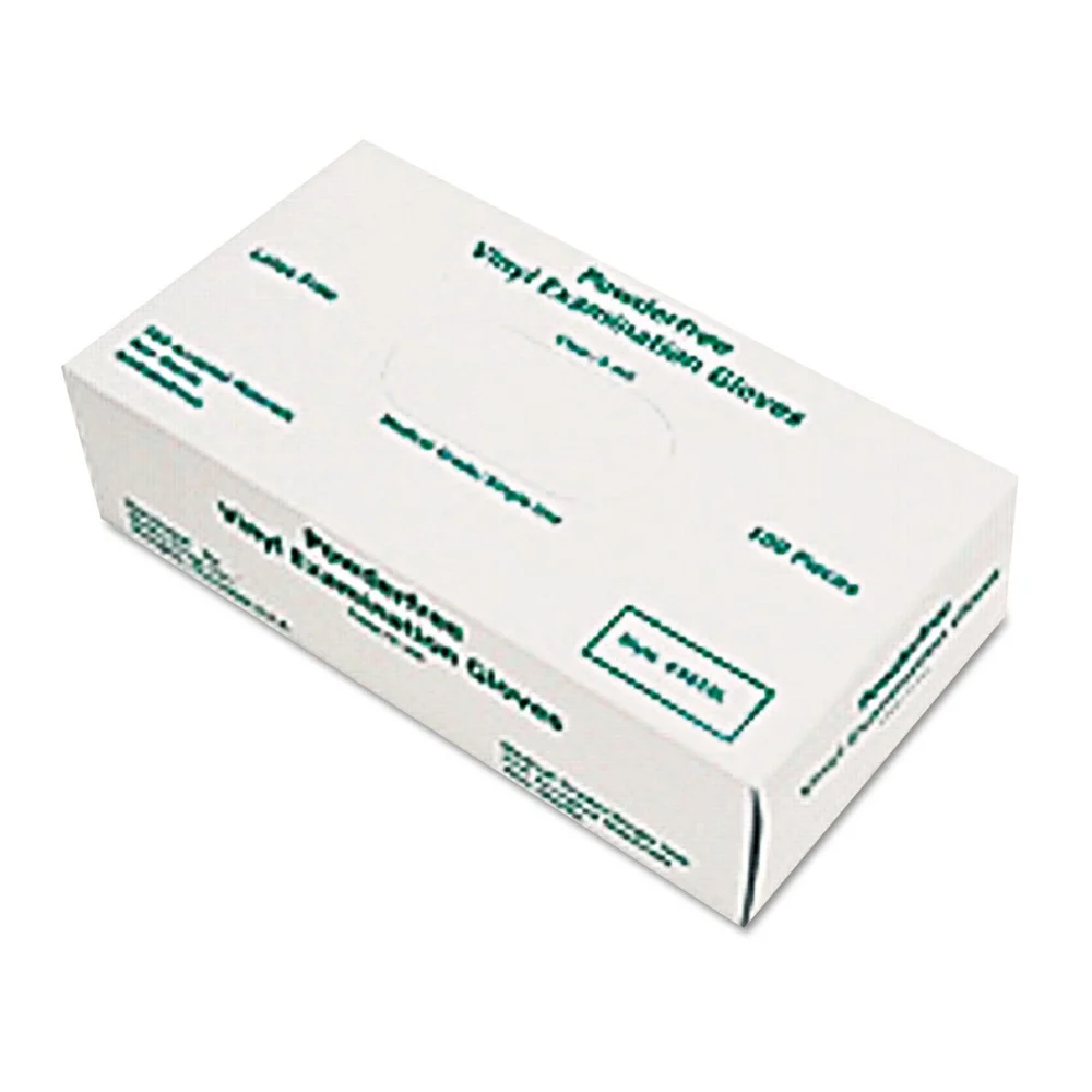 MCR Safety 5 mil Disposable Medical-Grade Vinyl Gloves - Large, White (100/Box)