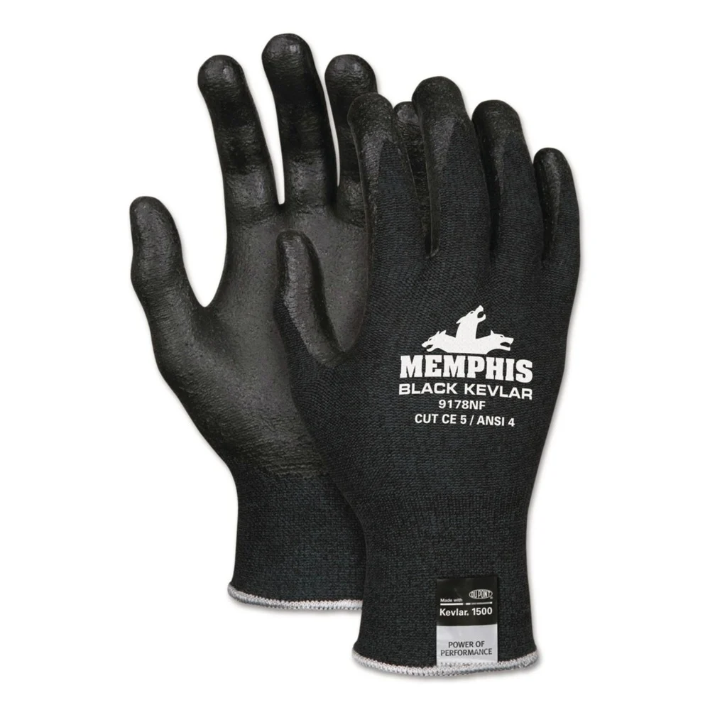 MCR Safety 9178NF Kevlar/Nitrile Foam Gloves - Black/X-Large (1-Pair)