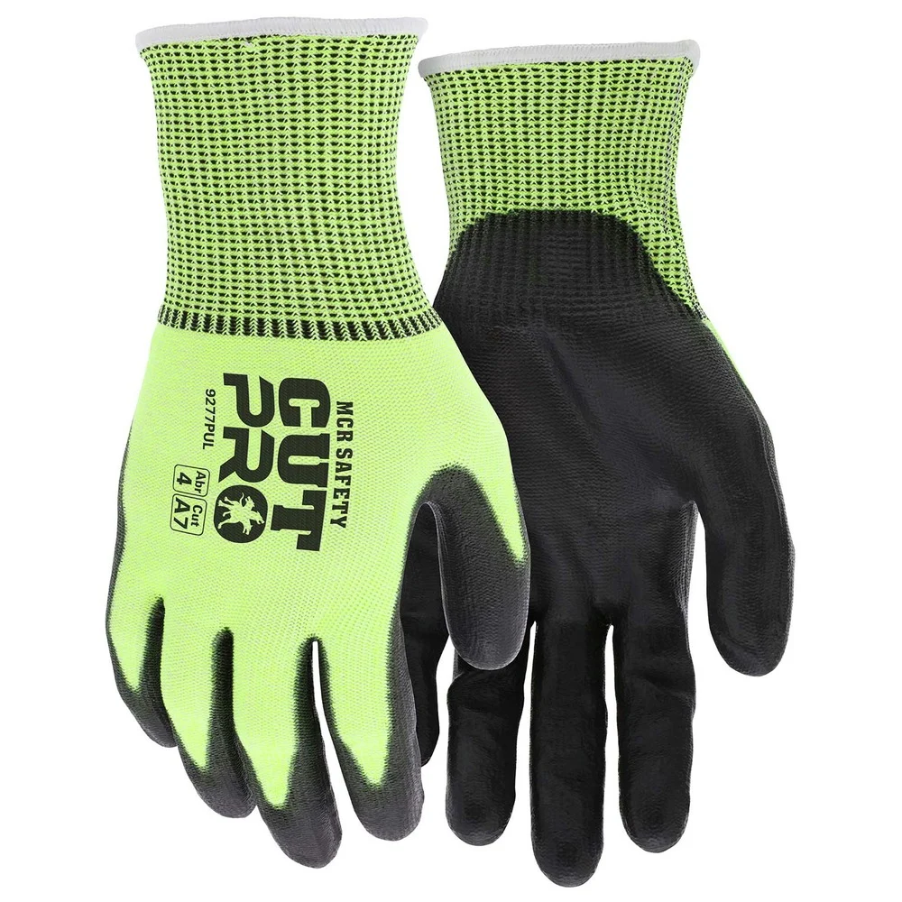 MCR Safety Cut Pro Gloves - X-Large/Black/Lime (1-Dozen)