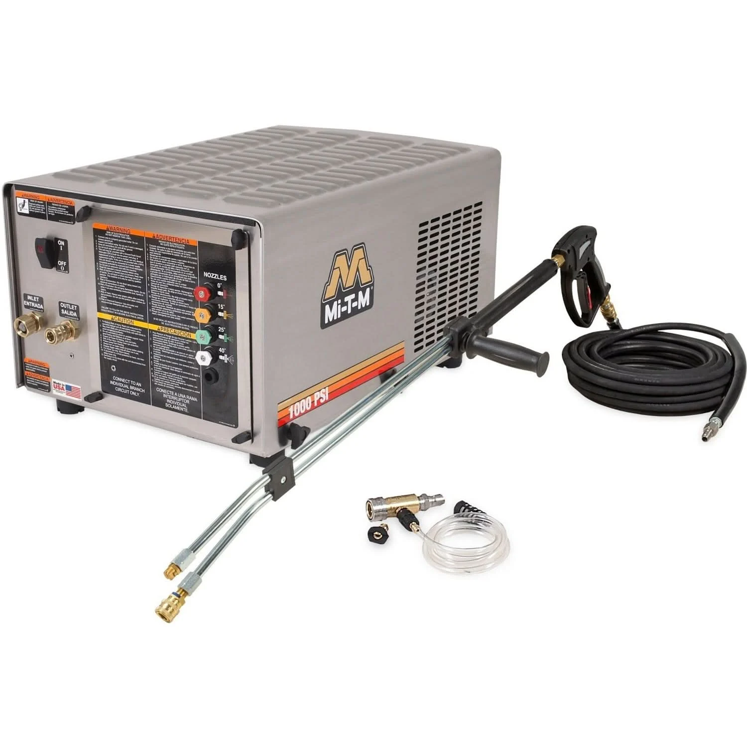 Mi-T-M CW-1003-SME1 CW Premium Series 1000 PSI Electric Belt Drive Stationary Cold Water Pressure Washer
