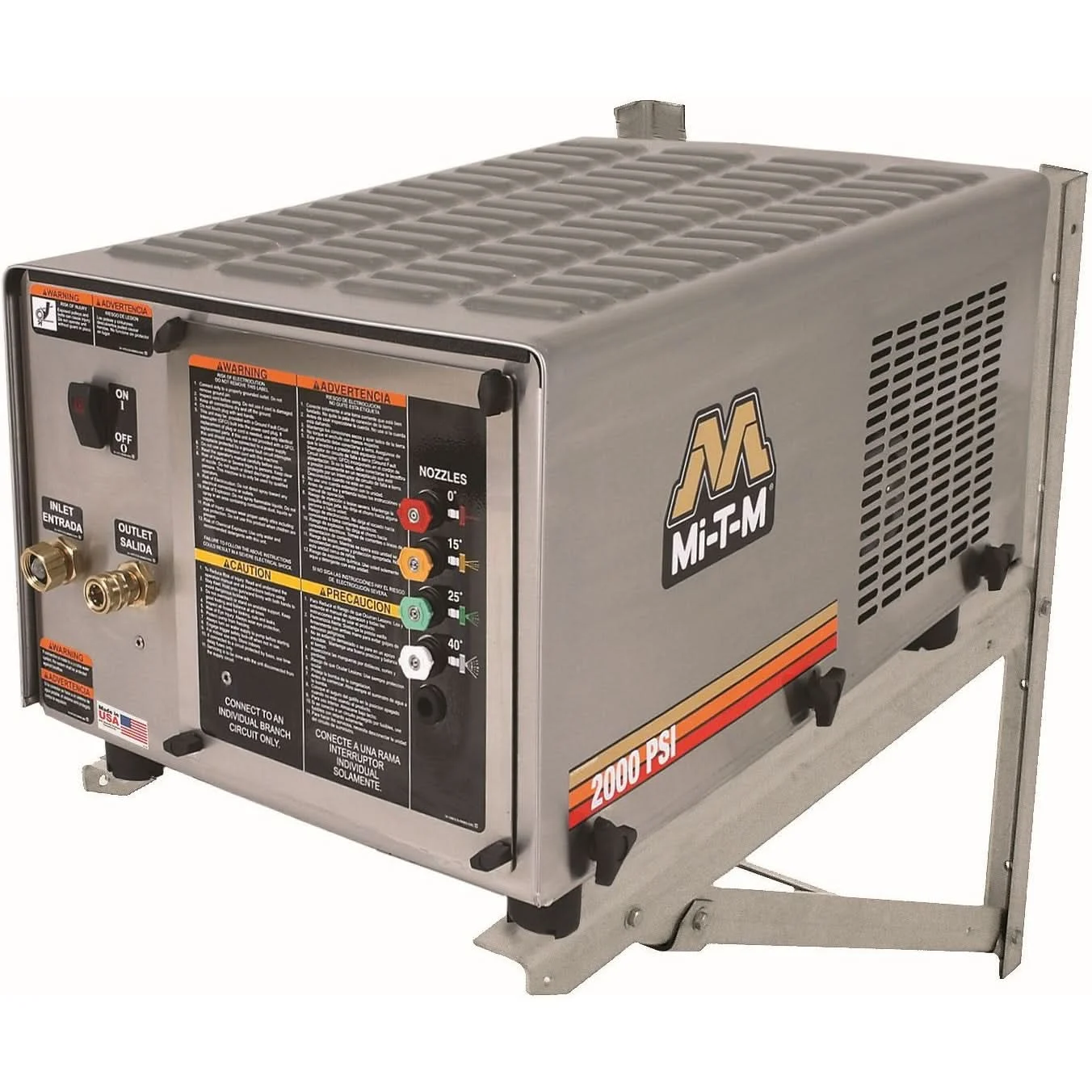Mi-T-M CW-2004-SME1 CW Premium Series 2000 PSI Electric Belt Drive Stationary Cold Water Pressure Washer