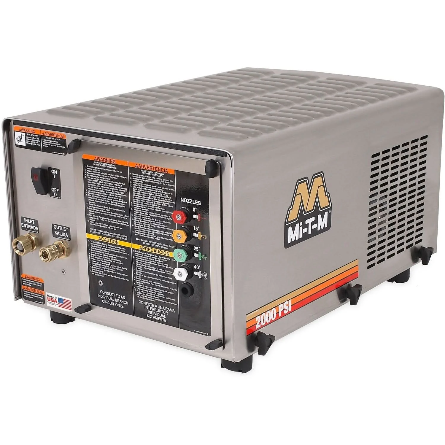 Mi-T-M CW-2004-SME3 CW Premium Series 2000 PSI Electric Belt Drive Stationary Cold Water Pressure Washer