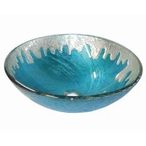 Dakota Sinks DSE-TGV03 Signature Elements Series 16 1/2 Inch Tempered Glass Single Bowl Bathroom Vessel Sink