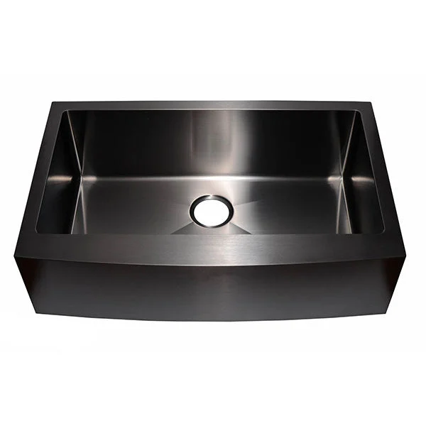Dakota Sinks DSM-A3320 Signature M-Series 33 Inch Micro Radius Single Bowl Apron Front Kitchen Sink with Bottom Grid